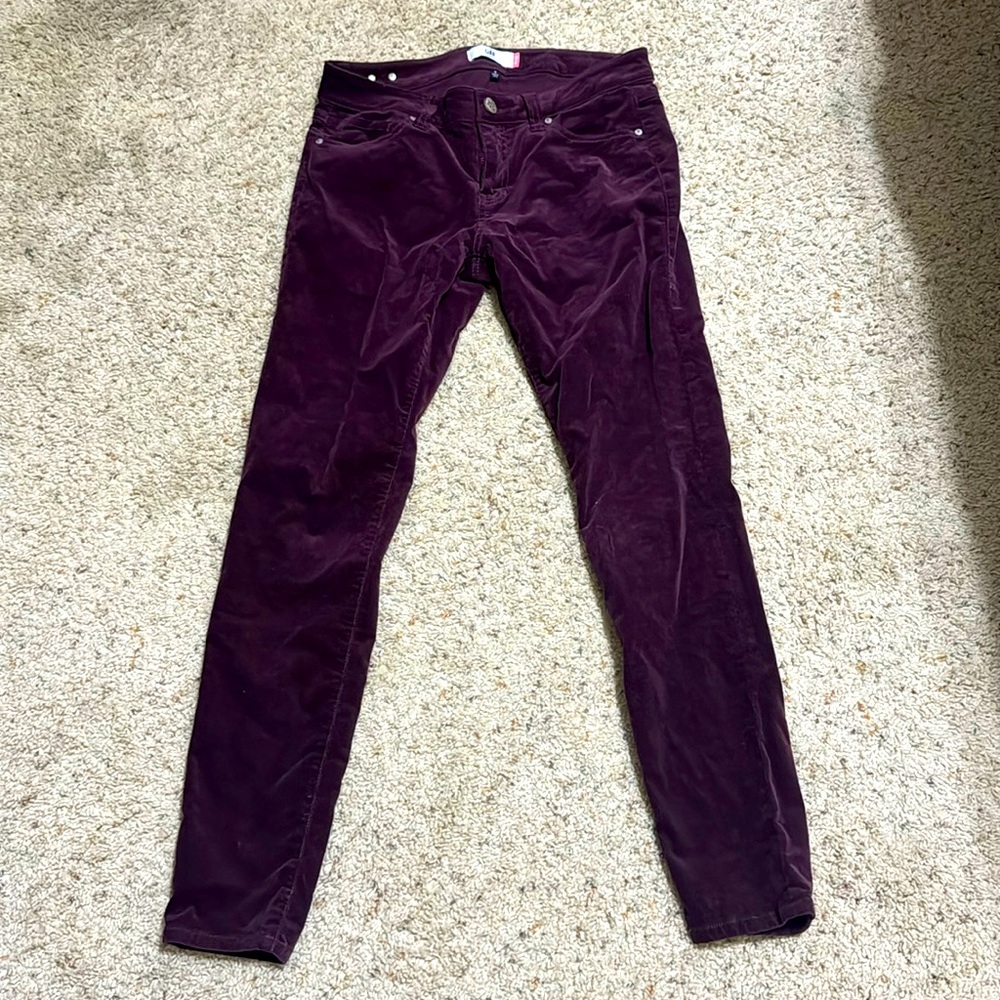 Maroonish Purpleish Corduroy Skinny Pants